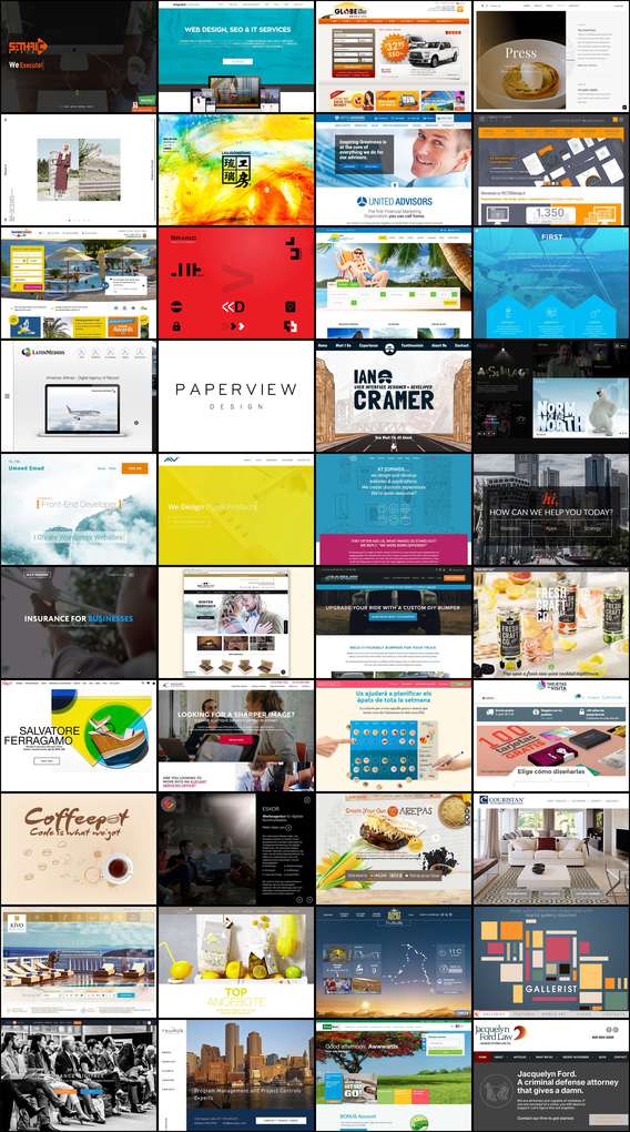 montage image of design websites
